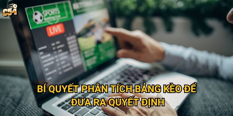 Tại sao hướng dẫn đọc bảng kèo nhà cái lại quan trọng tại C54? 3 Bí quyết phân tích bảng kèo để đưa ra quyết định